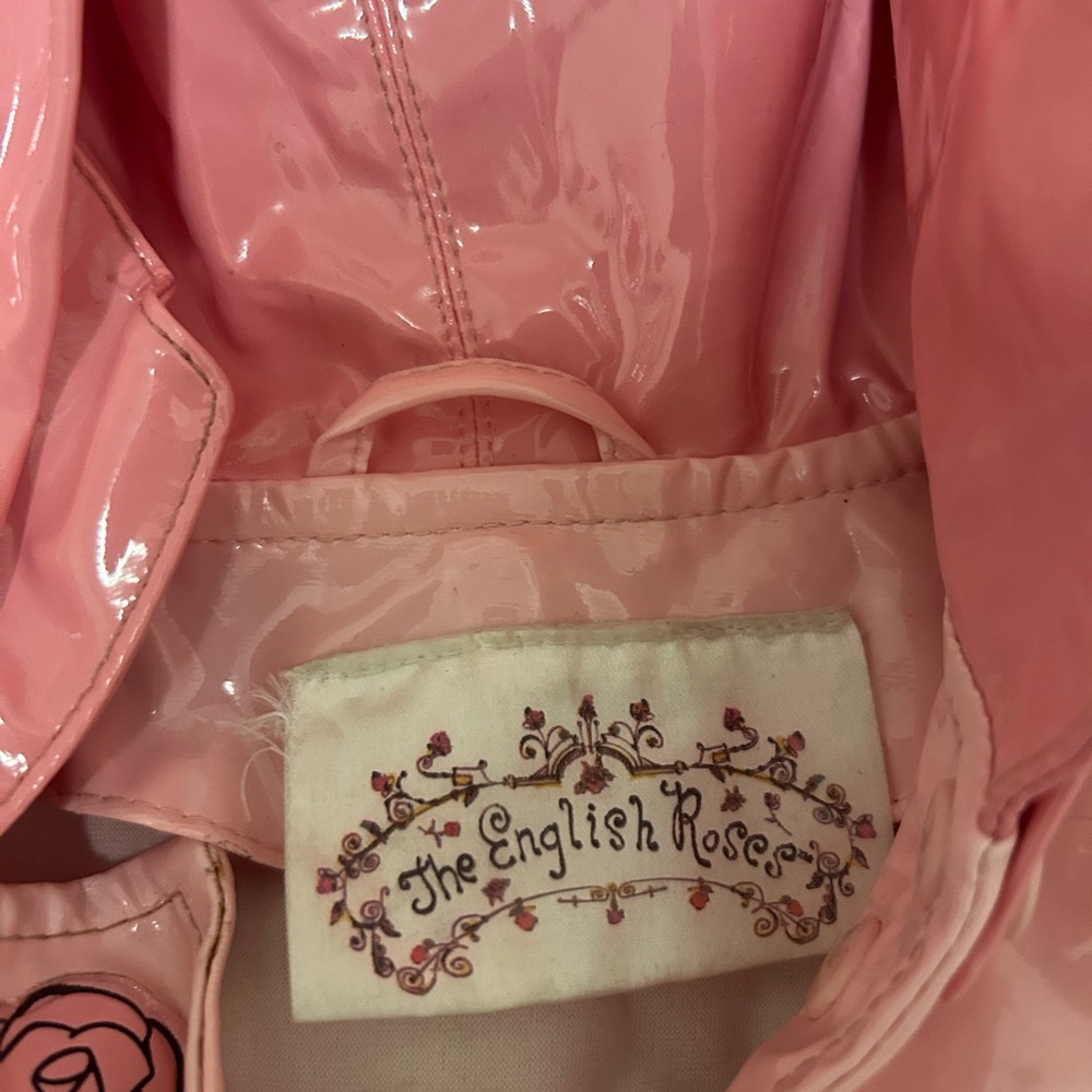 English Rose by Madonna/  Pink Kids Raincoat with detachable hood - Picture 2 of 2